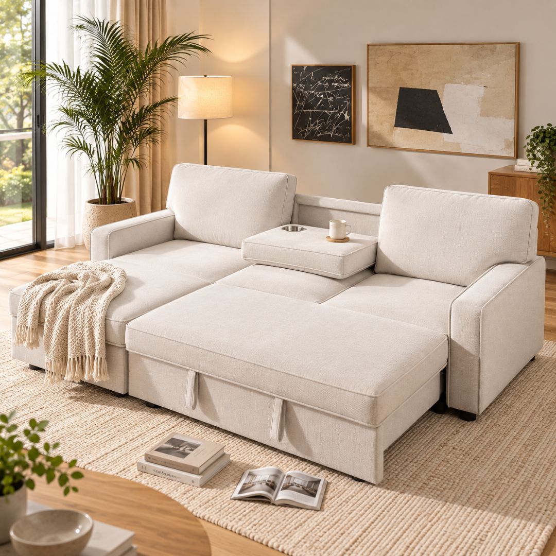 Cuco – Modern bäddsoffa med förvaring
