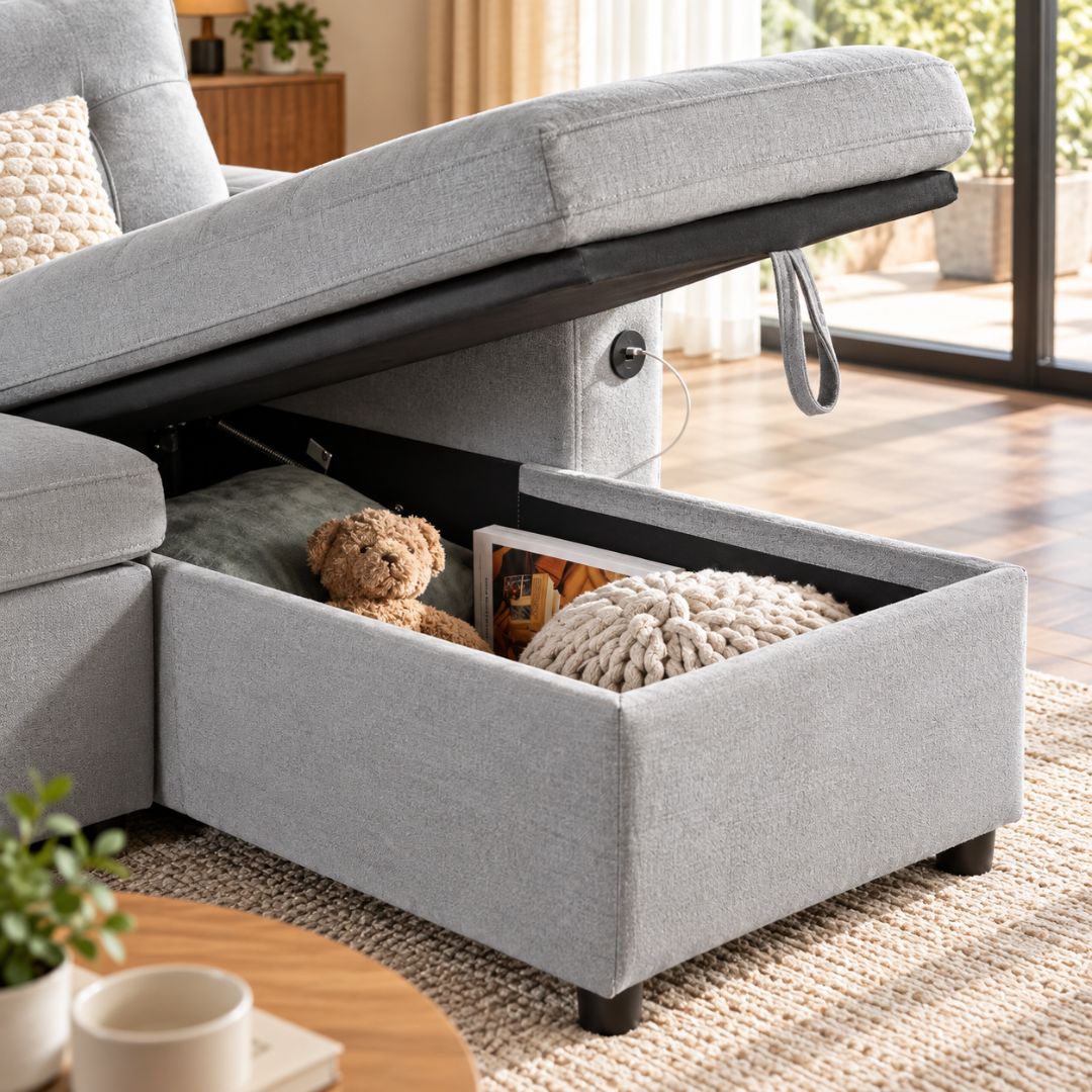 Cuco – Modern bäddsoffa med förvaring